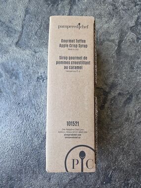 Pampered Chef Gourmet Toffee Apple Crisp Syrup 15.72 Fluid Oz. Exp. May 2027